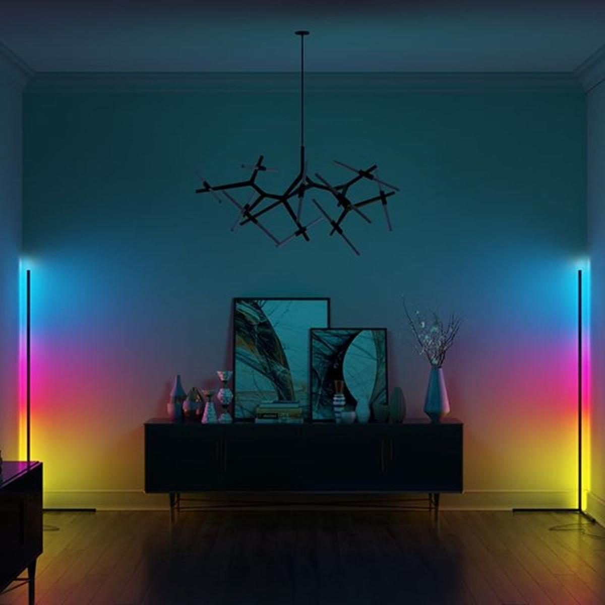 LED Corner Floor Lamp With Remote Control