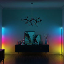 LED Corner Floor Lamp With Remote Control