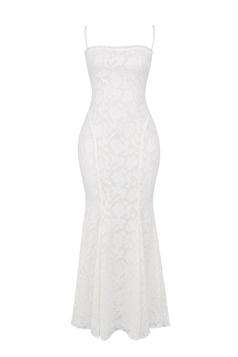 Lace‑Up Maxi Dress