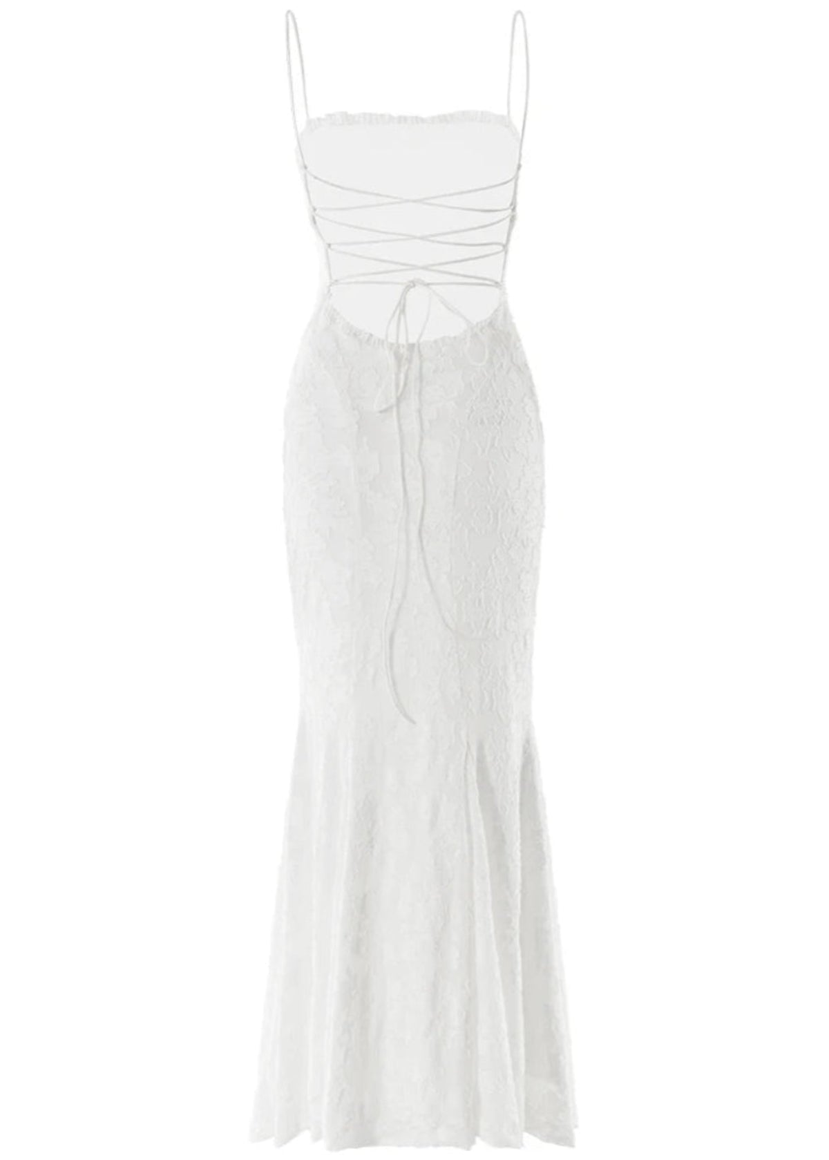 Lace‑Up Maxi Dress