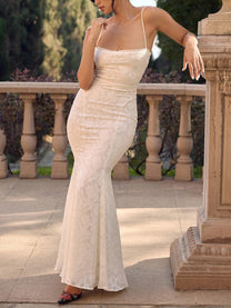 Lace‑Up Maxi Dress