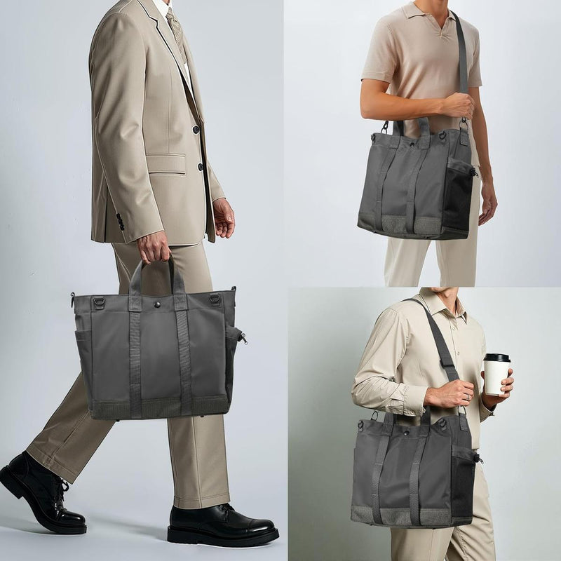 Laptop Shoulder Bag With Multiple Compartments And Adjustable Strap For 15.6&quot; Laptops