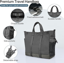 Laptop Shoulder Bag With Multiple Compartments And Adjustable Strap For 15.6&quot; Laptops