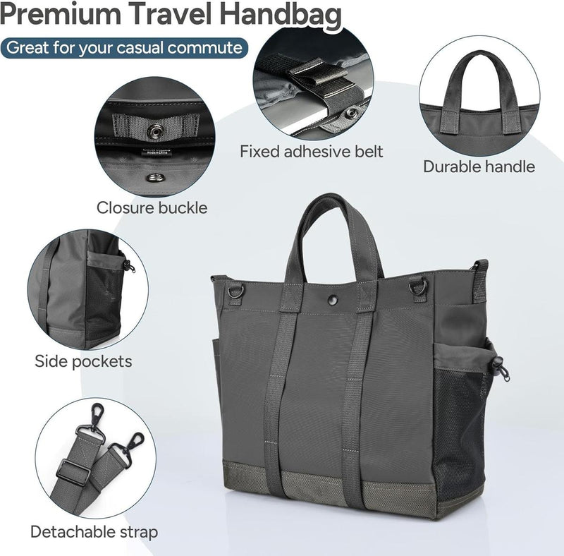 Laptop Shoulder Bag With Multiple Compartments And Adjustable Strap For 15.6&quot; Laptops