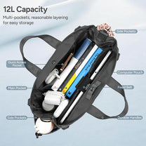 Laptop Shoulder Bag With Multiple Compartments And Adjustable Strap For 15.6&quot; Laptops