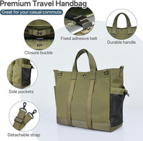 Laptop Shoulder Bag With Multiple Compartments And Adjustable Strap For 15.6&quot; Laptops