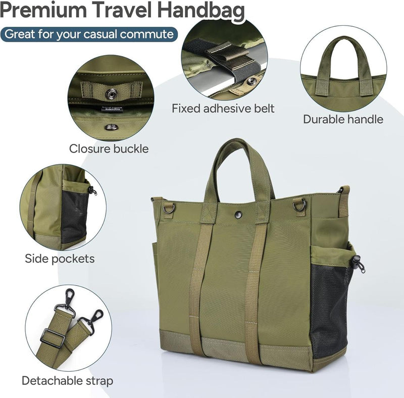 Laptop Shoulder Bag With Multiple Compartments And Adjustable Strap For 15.6&quot; Laptops