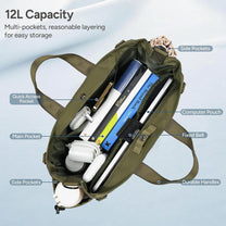 Laptop Shoulder Bag With Multiple Compartments And Adjustable Strap For 15.6&quot; Laptops