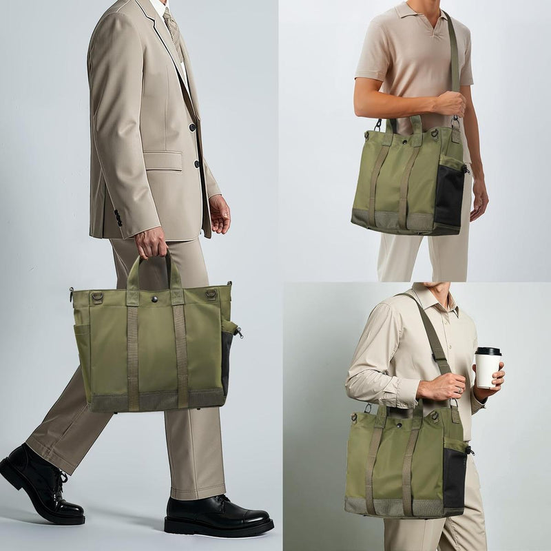 Laptop Shoulder Bag With Multiple Compartments And Adjustable Strap For 15.6&quot; Laptops