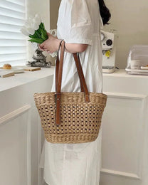 Large Beach Tote Basket Bag