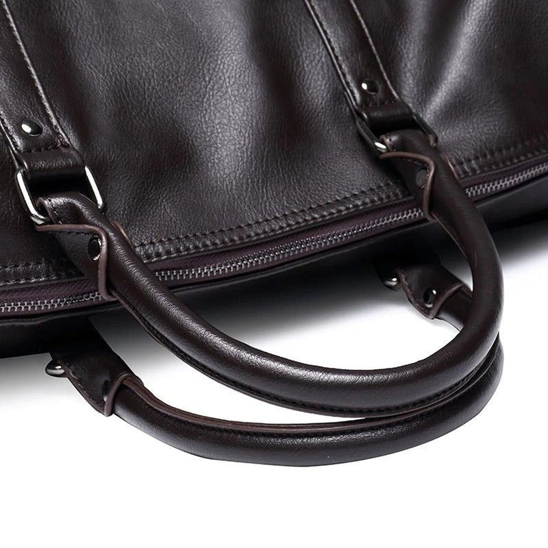 Large Capacity Leather Travel Duffel Bag - Lightweight And Durable Hand Luggage