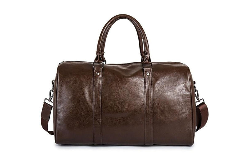Large Capacity Leather Travel Duffel Bag - Lightweight And Durable Hand Luggage