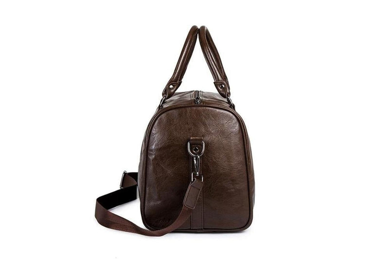 Large Capacity Leather Travel Duffel Bag - Lightweight And Durable Hand Luggage
