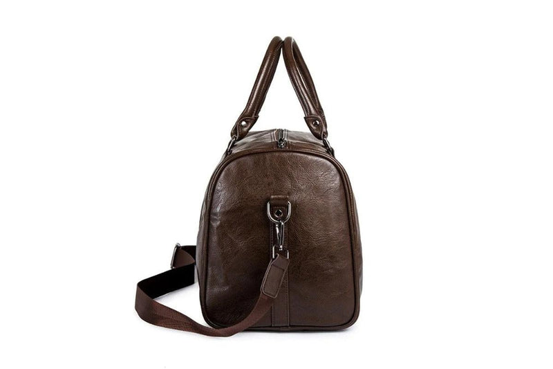 Large Capacity Leather Travel Duffel Bag - Lightweight And Durable Hand Luggage
