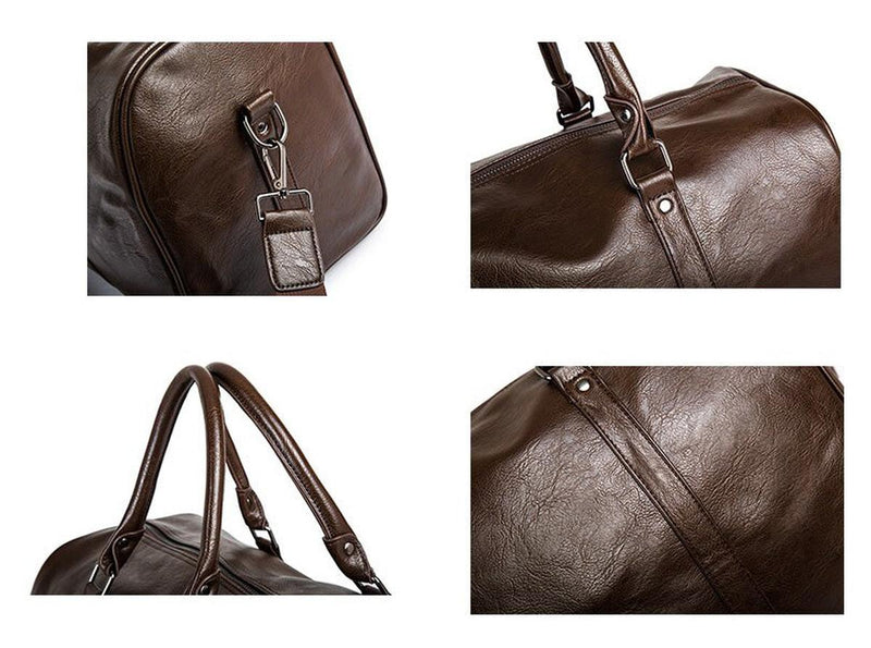 Large Capacity Leather Travel Duffel Bag - Lightweight And Durable Hand Luggage