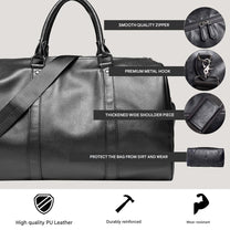 Large Capacity Leather Travel Duffel Bag - Lightweight And Durable Hand Luggage