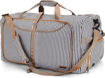 Large Foldable Travel Duffle Bag With Shoe Compartment - Water-Resistant And Durable