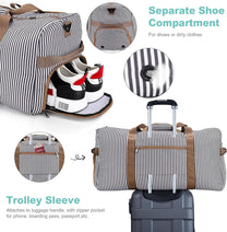Large Foldable Travel Duffle Bag With Shoe Compartment - Water-Resistant And Durable