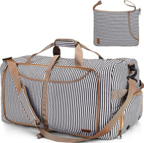 Large Foldable Travel Duffle Bag With Shoe Compartment - Water-Resistant And Durable