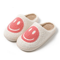 Large Smiley Pattern Fur Slippers With Non-Slip Sole