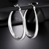 Large Sterling Silver Hoop Earrings