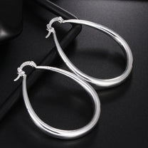Large Sterling Silver Hoop Earrings