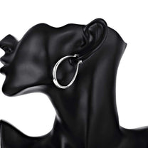 Large Sterling Silver Hoop Earrings