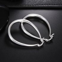 Large Sterling Silver Hoop Earrings