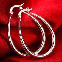 Large Sterling Silver Hoop Earrings
