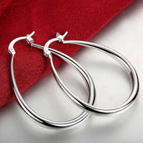 Large Sterling Silver Hoop Earrings