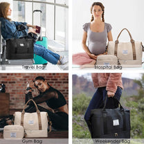 Large Travel Duffel Bag With Shoe Compartment And Toiletry Bag, Airline Approved Carry-On