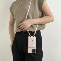 Leather Crossbody Phone Case With Card Holder