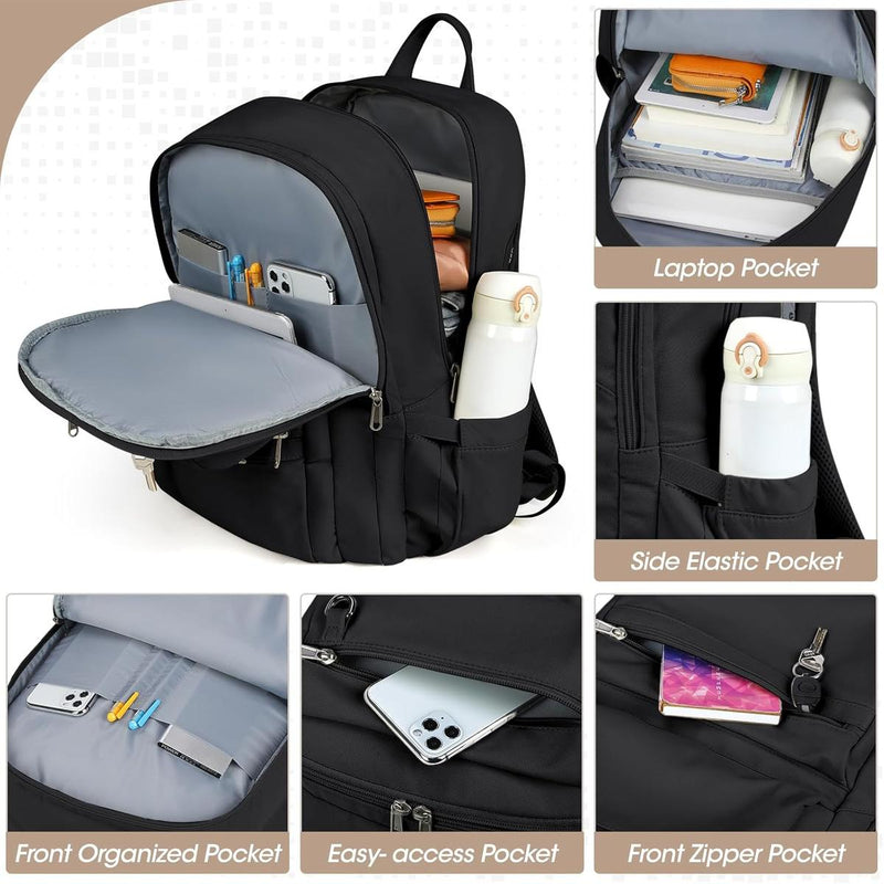 Lightweight 15.6-Inch Laptop Backpack With USB Port And Organiser Compartments