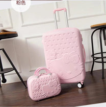 Lightweight ABS Luggage Set With Hand-Drawn Cat Design