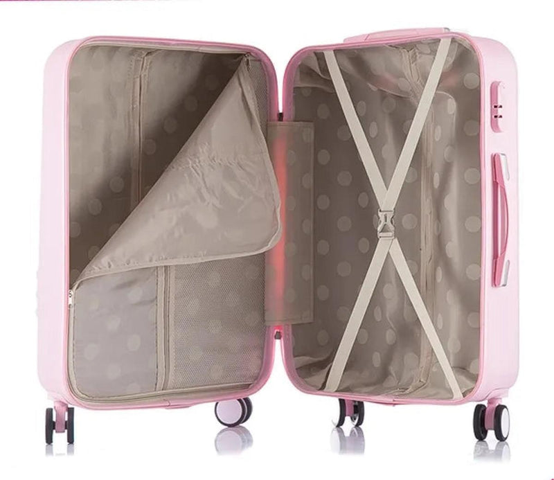 Lightweight ABS Luggage Set With Hand-Drawn Cat Design