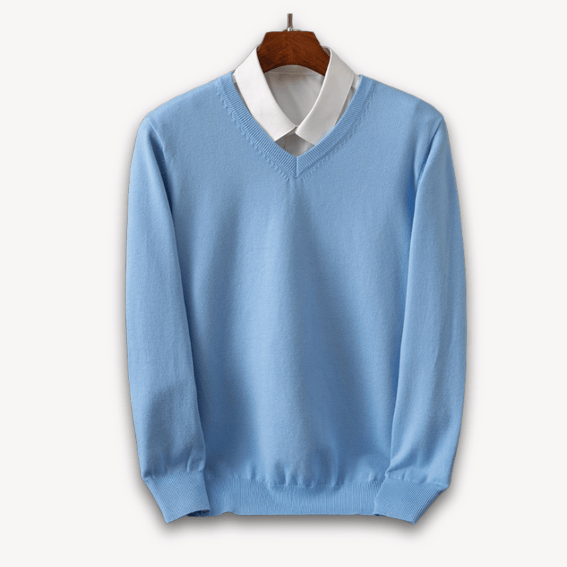 Lightweight Cashmere V-Neck Sweater For Men