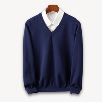 Lightweight Cashmere V-Neck Sweater For Men