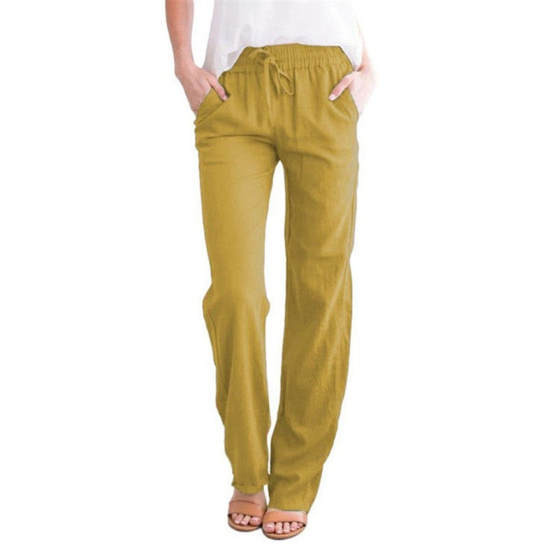 Lightweight Elastic Waist Summer Pants For Women