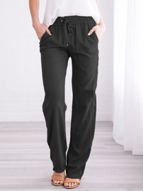 Lightweight Elastic Waist Summer Pants For Women