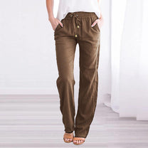 Lightweight Elastic Waist Summer Pants For Women