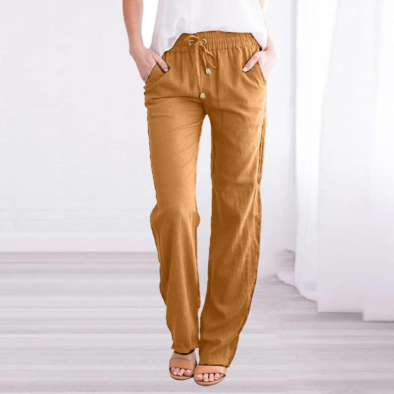 Lightweight Elastic Waist Summer Pants For Women