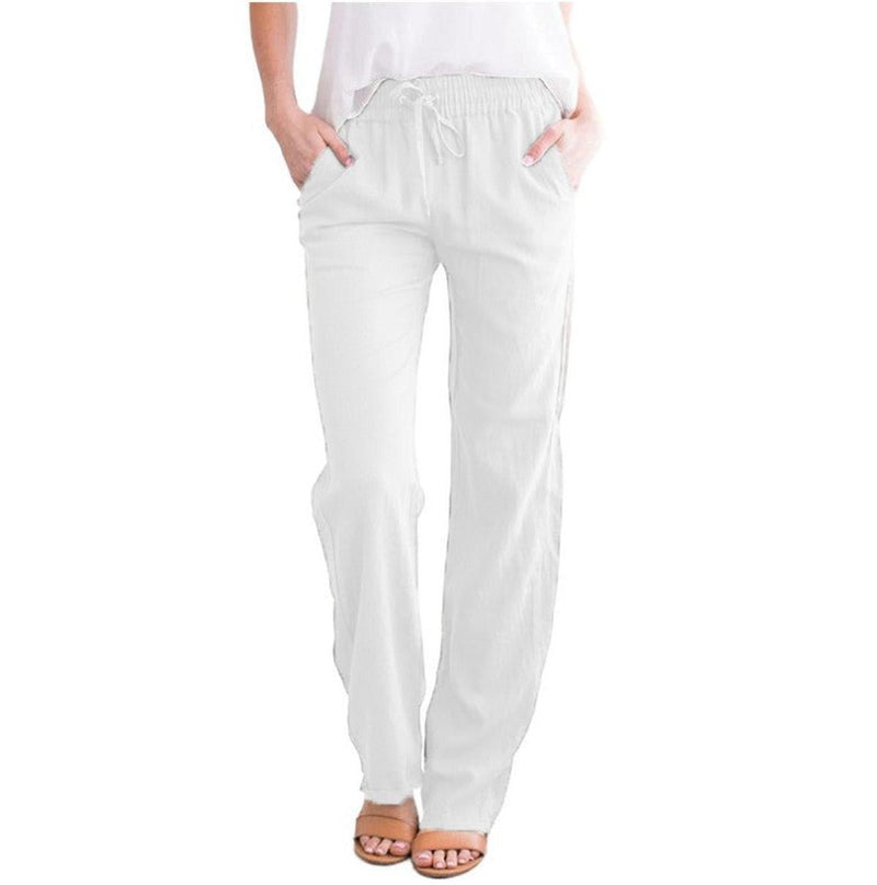 Lightweight Elastic Waist Summer Pants For Women