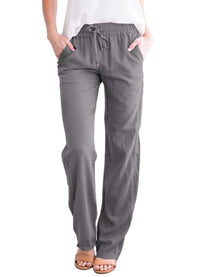 Lightweight Elastic Waist Summer Pants For Women