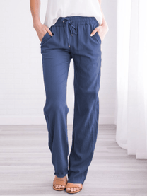Lightweight Elastic Waist Summer Pants For Women