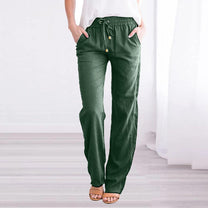 Lightweight Elastic Waist Summer Pants For Women