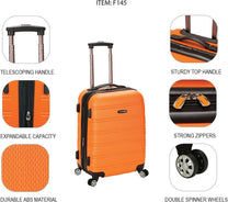 Lightweight Expandable Hard Shell Suitcase With Double Spinner Wheels