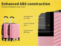 Lightweight Hard Shell Hand Luggage Suitcase With Lock And Spinner Wheels