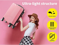 Lightweight Hard Shell Hand Luggage Suitcase With Lock And Spinner Wheels