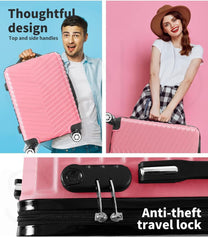 Lightweight Hard Shell Hand Luggage Suitcase With Lock And Spinner Wheels