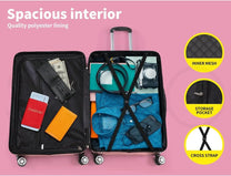 Lightweight Hard Shell Hand Luggage Suitcase With Lock And Spinner Wheels